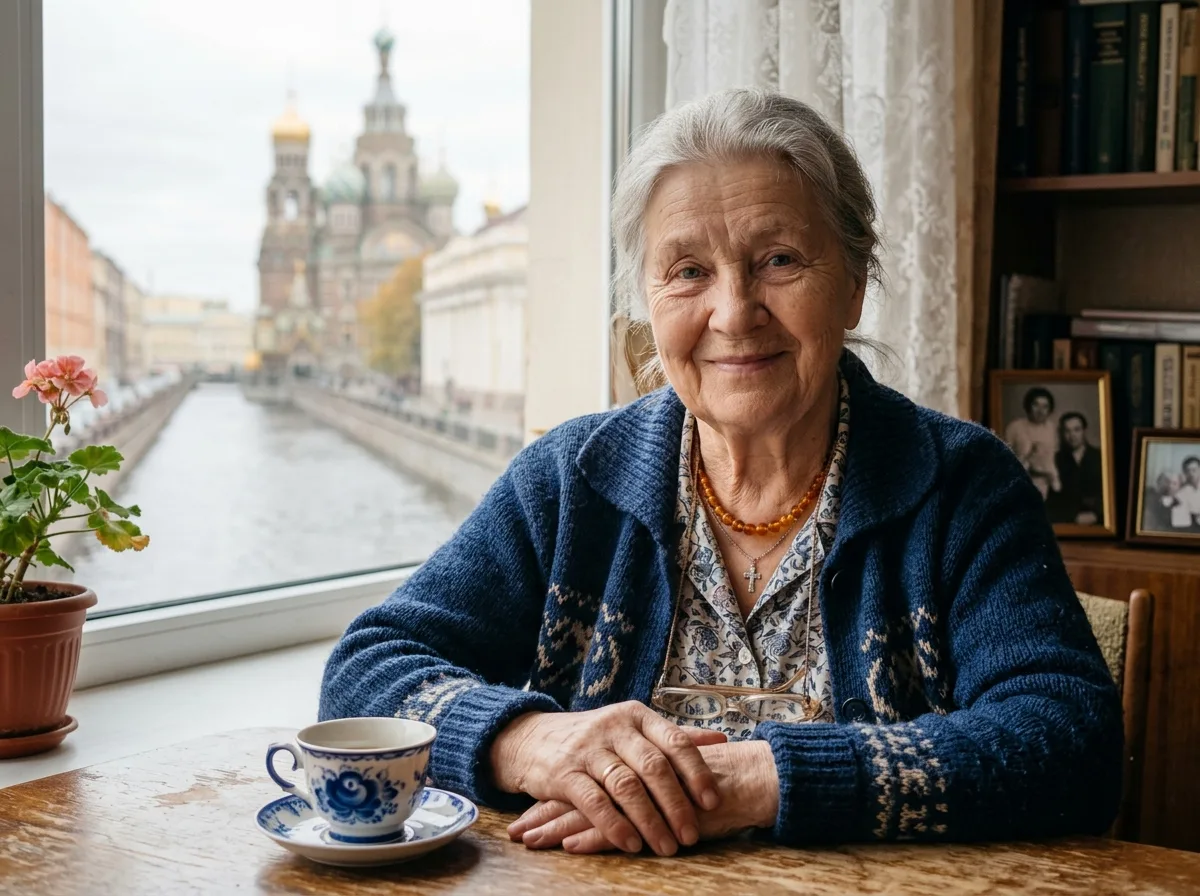Аватар пожилой женщины, Нина, жительница Санкт-Петербурга, добрый спокойный портрет